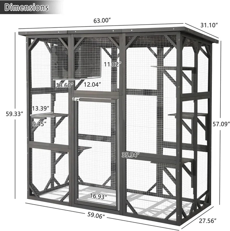 Euretta Indoor/Outdoor Large Waterproof Cat Playpen