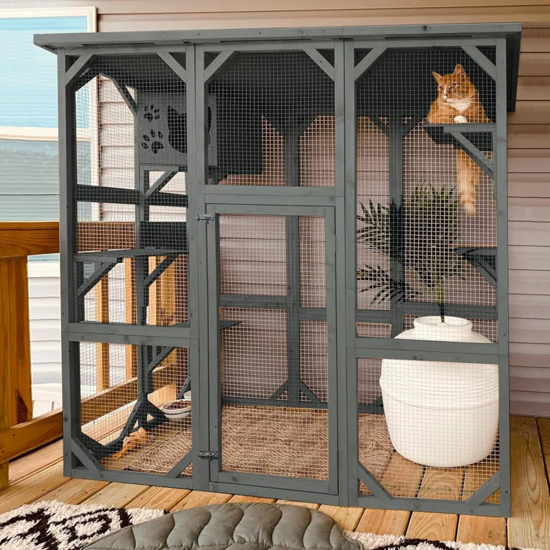 Euretta Indoor/Outdoor Large Waterproof Cat Playpen