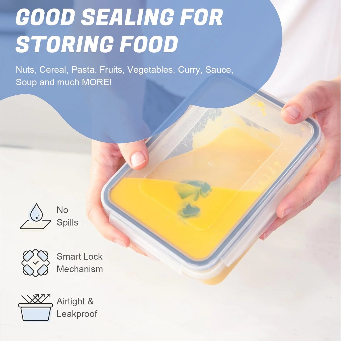 24 Pack Airtight Food Storage Containers Set with Lids, Plastic Leak-Proof Canisters for Cereal Flour Sugar,Bpa Free Leak Proof Plastic Lunch Boxes(Labels & Marker)