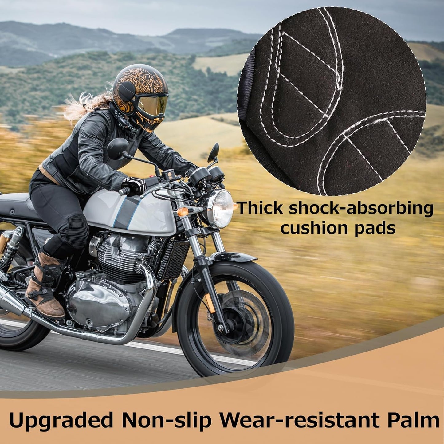 Skeleton Gloves Adjustable Lightweight Racing Skull Sports Work Bone Gloves Anti-Slip Breathable for Men & Women Motorcycle, Cycling, Biking, Workout