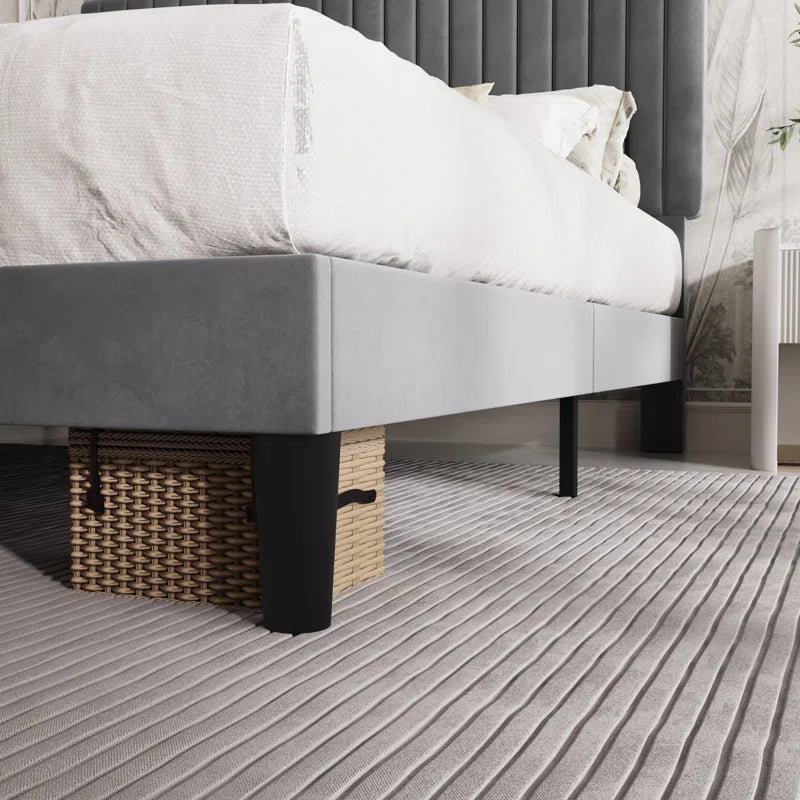 Dunphy Upholstered Platform Bed with Adjustable Headboard