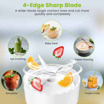 Personal Blender, Blender for Smoothie with BPA Free Travel Cup and Lid, Smoothie Blender for Kitchen, Office and Sports