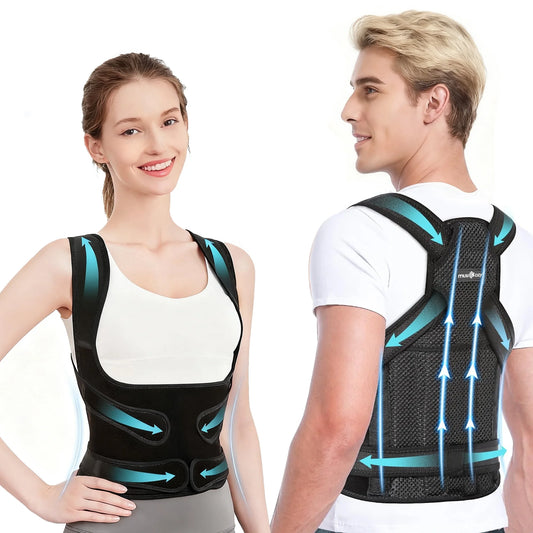 Back Brace Posture Corrector for Women and Men, Back Straightener Posture Corrector, Scoliosis and Hunchback Correction, Back Pain, Spine Corrector, Adjustable Posture Trainer, Medium
