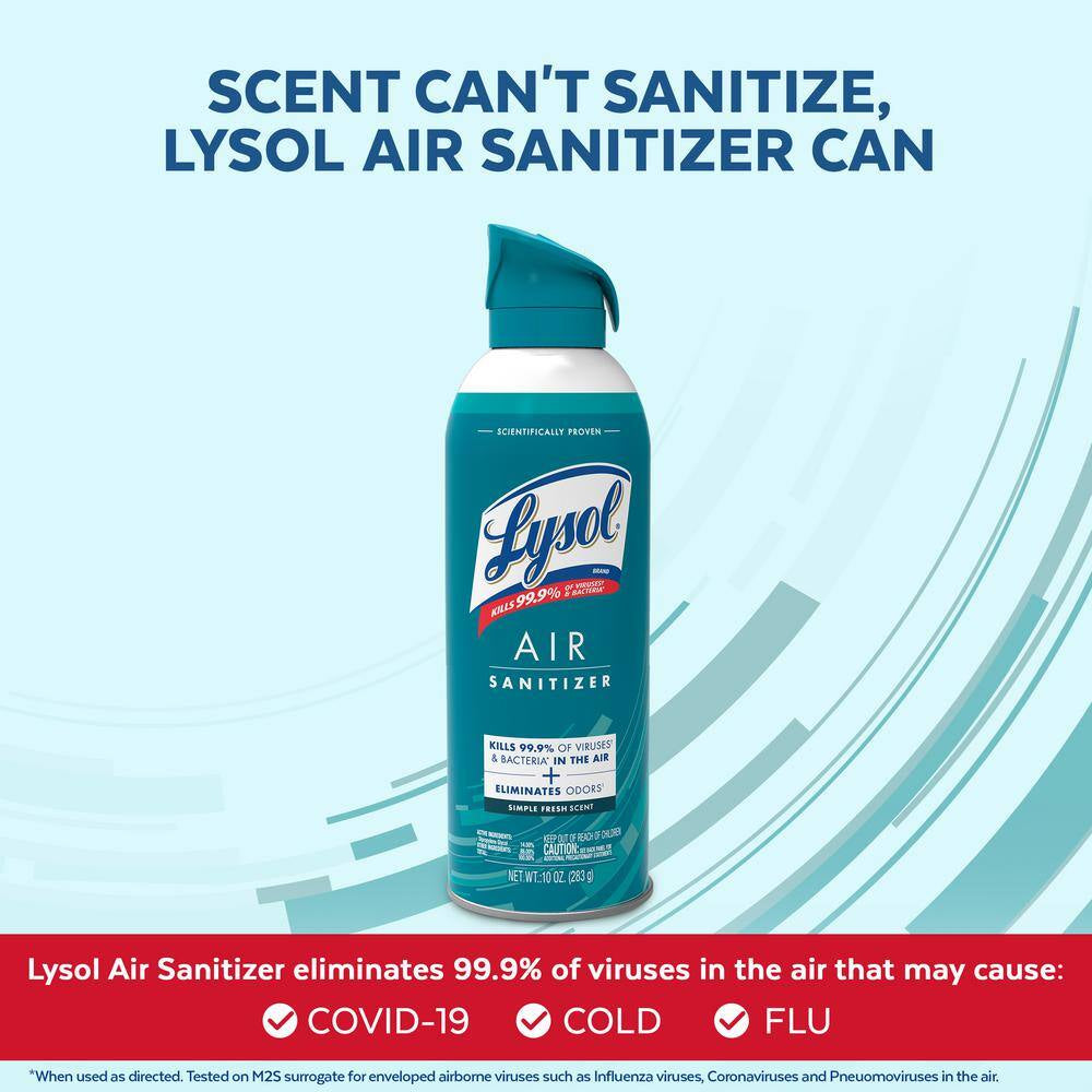Air Sanitizer Spray, for Air Sanitization and Odor Elimination, Simple Fresh, 10 Fl. Oz