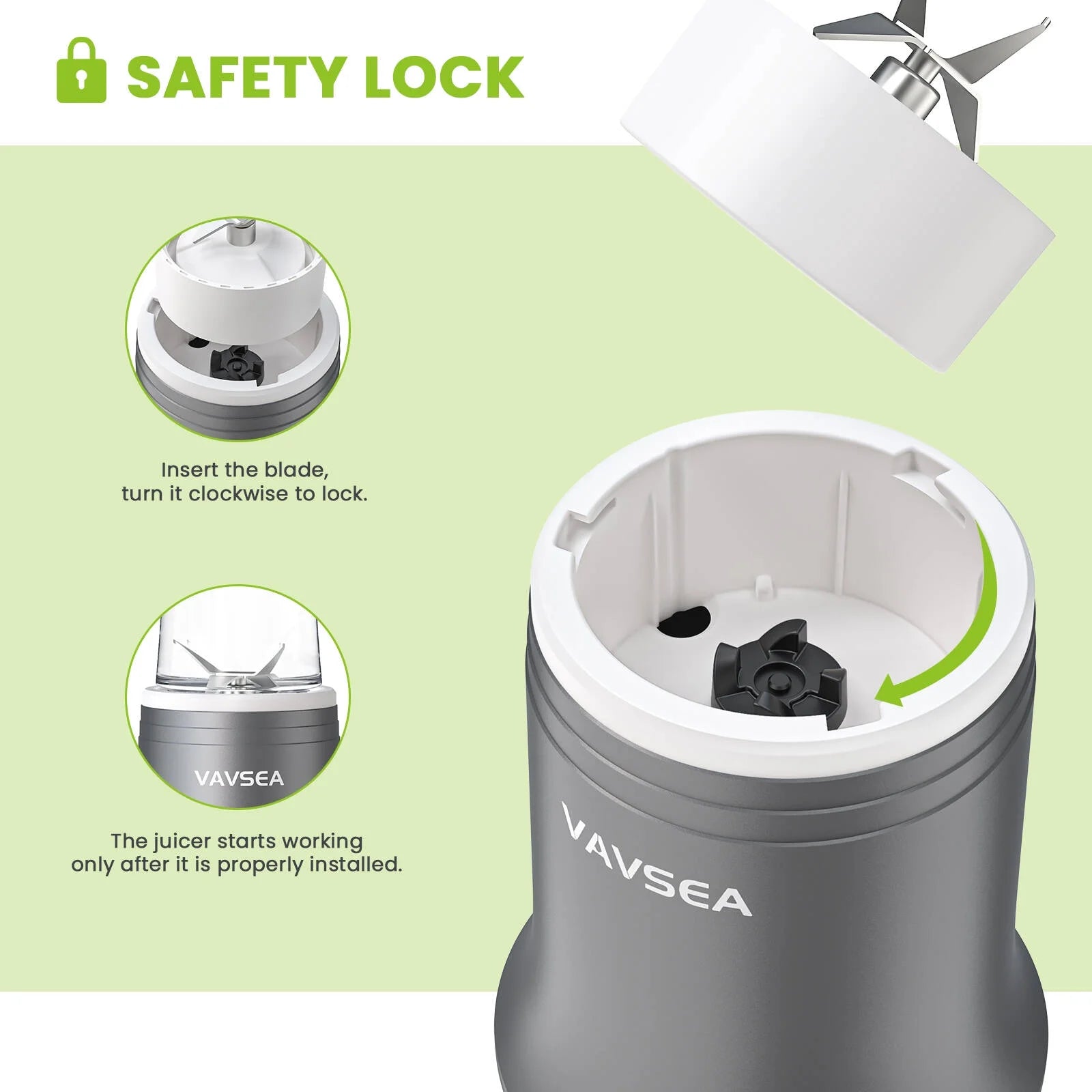 Personal Blender, Blender for Smoothie with BPA Free Travel Cup and Lid, Smoothie Blender for Kitchen, Office and Sports