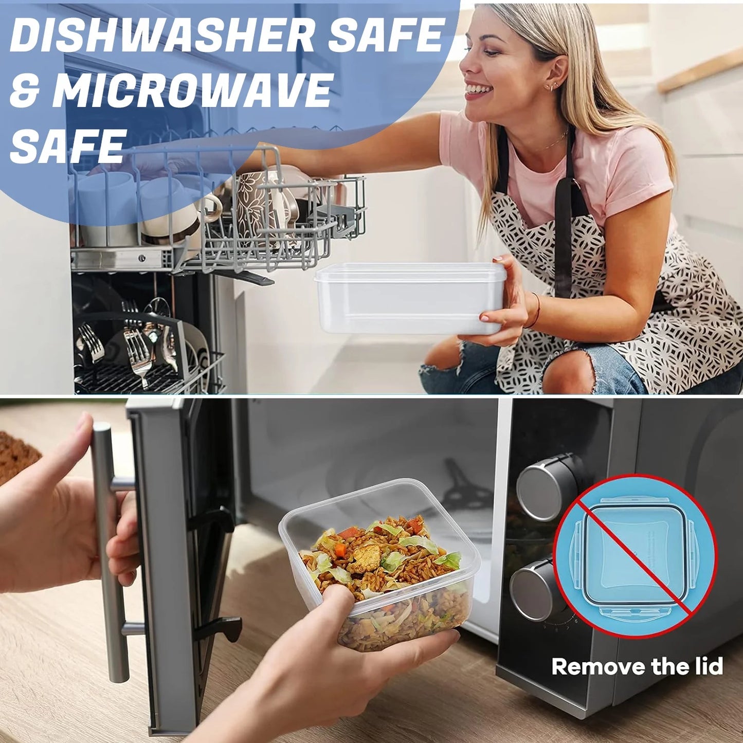 24 Pack Airtight Food Storage Containers Set with Lids, Plastic Leak-Proof Canisters for Cereal Flour Sugar,Bpa Free Leak Proof Plastic Lunch Boxes(Labels & Marker)