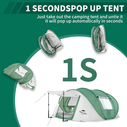 3-4 Person Pop up Tent - Easy Setup Instant Tent for Camping and Hiking