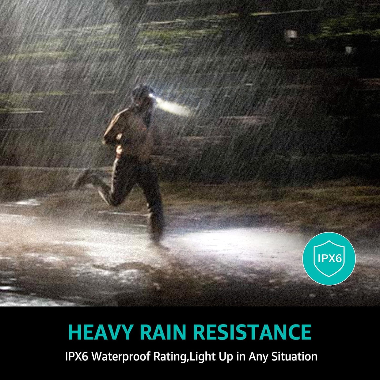 H1 Led Headlamp,Super Bright 440 Lumens Rechargeable Head Light,Ipx6 Waterproof Hurricane Preparedness Head Lamp with Motion Sensor,5 Modes,Adjustable Angle for Camping,Running