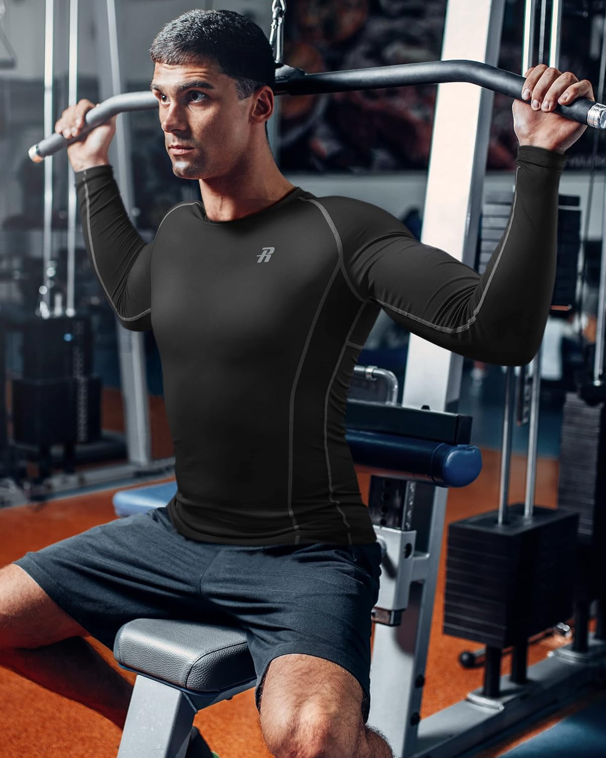 Compression Shirts for Men Long Sleeve Cool Dry Athletic Workout Tee Shirts Fishing Sun Shirts Sports Thermal Tights
